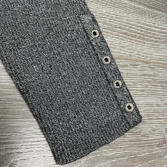 NWOT Turtleneck Ribbed Knit Sweater with Silver Buttons on Cuffs and Shoulders L - Picture 11 of 16